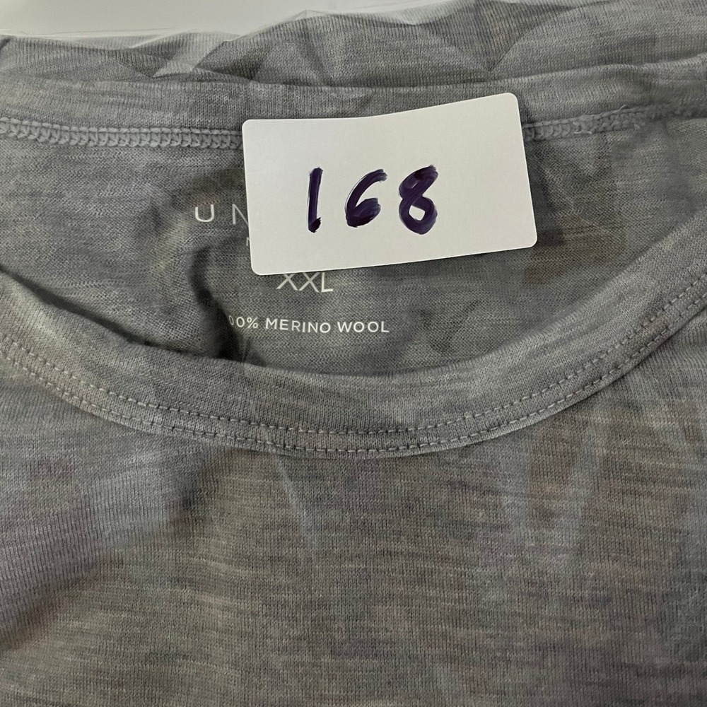 Unbound Merino Mens XXL Grey Crew Neck Short Sleeve 100% Merino Wool T-Shirt - Picture 6 of 6
